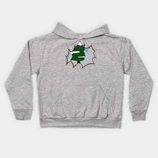 Snowy pine Kids Hoodie